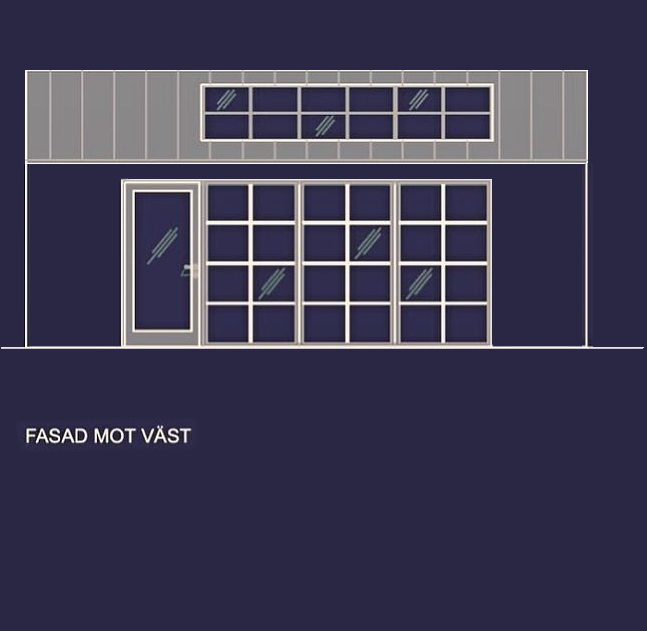 Skiss - Fasad mot väst