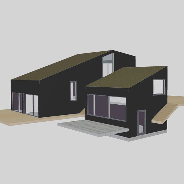 3d-modell - Attefallshus i Saltsjö-Boo, Nacka