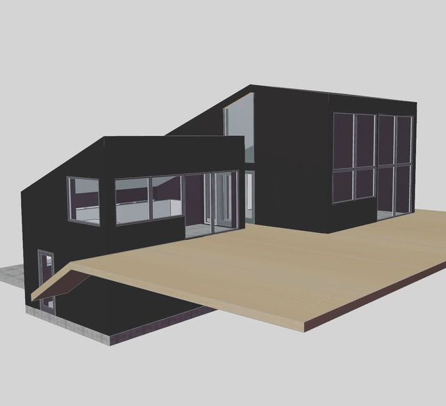 3d-modell - Attefallshus i Saltsjö-Boo, Nacka